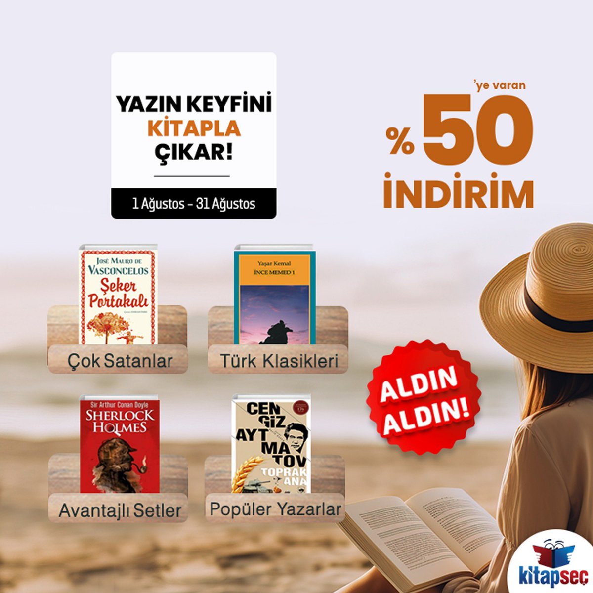 📚Yazın Keyfini Kitapla Çıkar!
📌%50'ye varan indirim

#yazınkeyfikitaplaçıkar #kitap #çoksatanlar #avantajlısetler #türkklasikleri #popüleryazarlar #yazar #roman #kitapseç #kitapseccom
