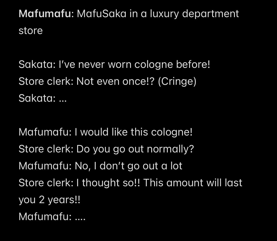 idkbria's tweet photo. [Translation]
Mafumafu and Sakata gets roasted in a fancy department store https://t.co/pZcaKArU2b