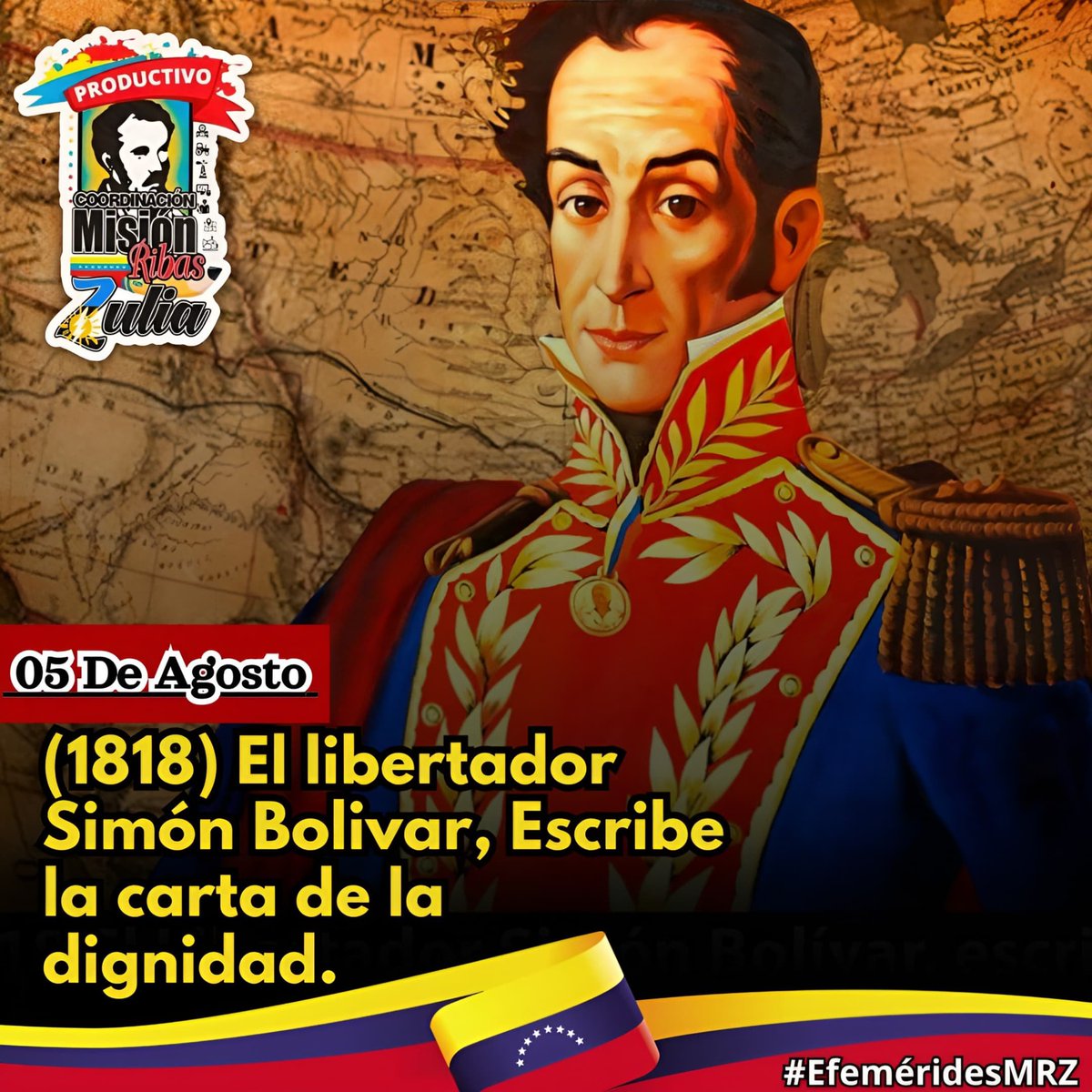 #Efemérides/
El 5 de agosto de 1829, el Padre de la Patria Simón Bolívar escribió desde Guayaquil una carta dirigida al coronel Patricio Campbell, dicho escrito se considera profético porque el Libertador ya veía el carácter imperialista de Estados Unidos <a href="/PoetaLaya/">Luis laya</a> <a href="/DraGerencia/">Dra Macri Alcalá</a>
