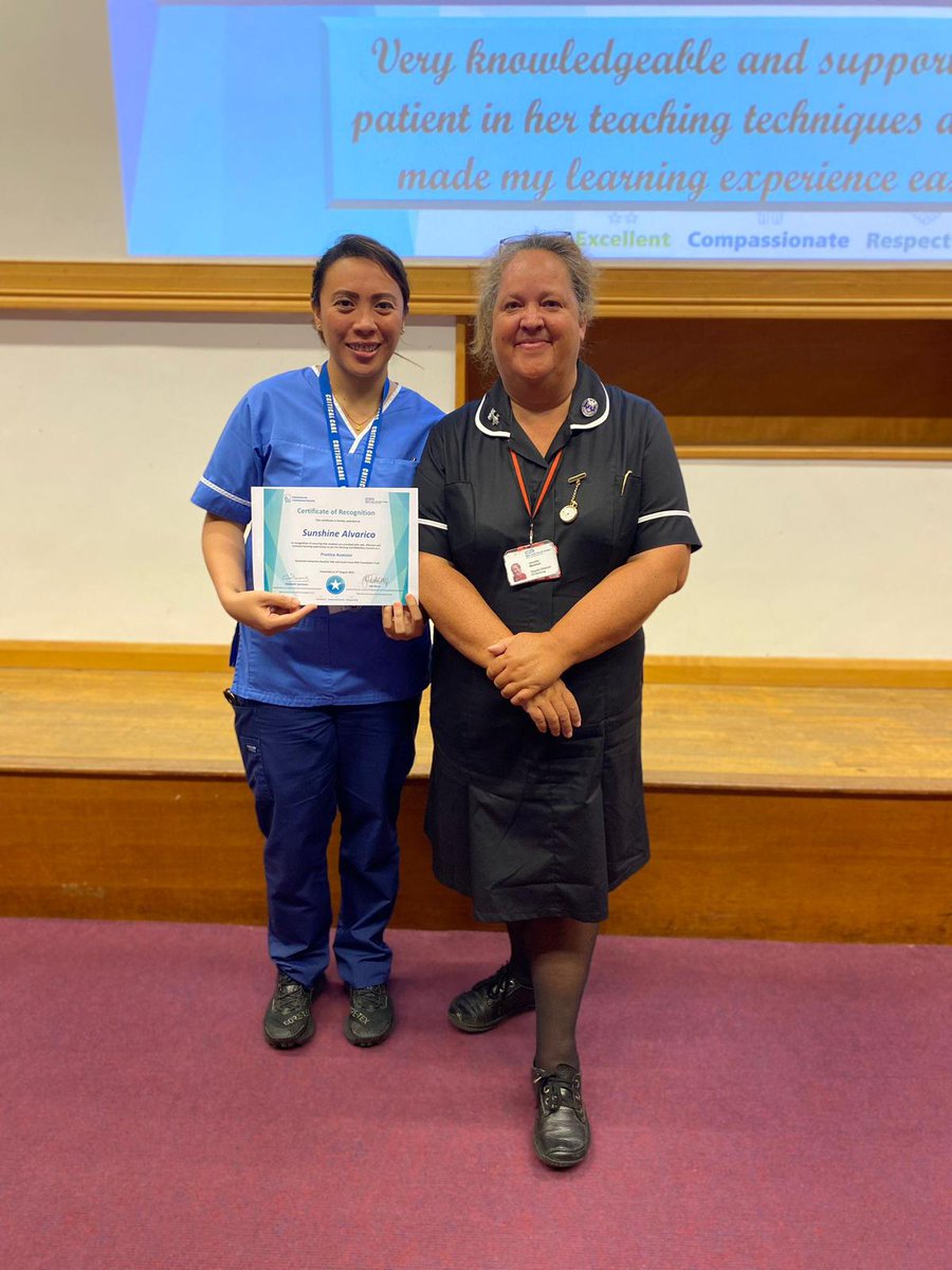#SouthendICU We are so proud of our Staff nurse Sunshine, who has won an award for how she mentors and guides students - nominated by the actual students, encouraging the future of Nursing! Congratulations!🎉🎊
