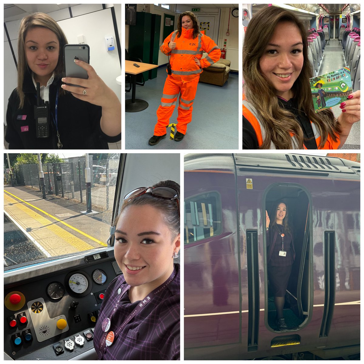 10 years ago today I walked into Fenchurch Street station to start my first day on the railway 🥹✨ 
10 years and I still feel so lucky to be able to say I love my job. From gateline/train dispatch to shunter, to mainline driver and now driving intercity, it’s been an adventure!