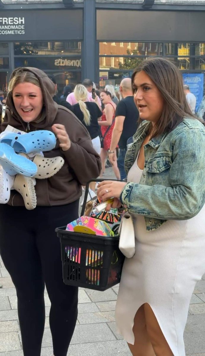 Her legitimate concern for children weighs so heavy, she needed a basket to carry it in.