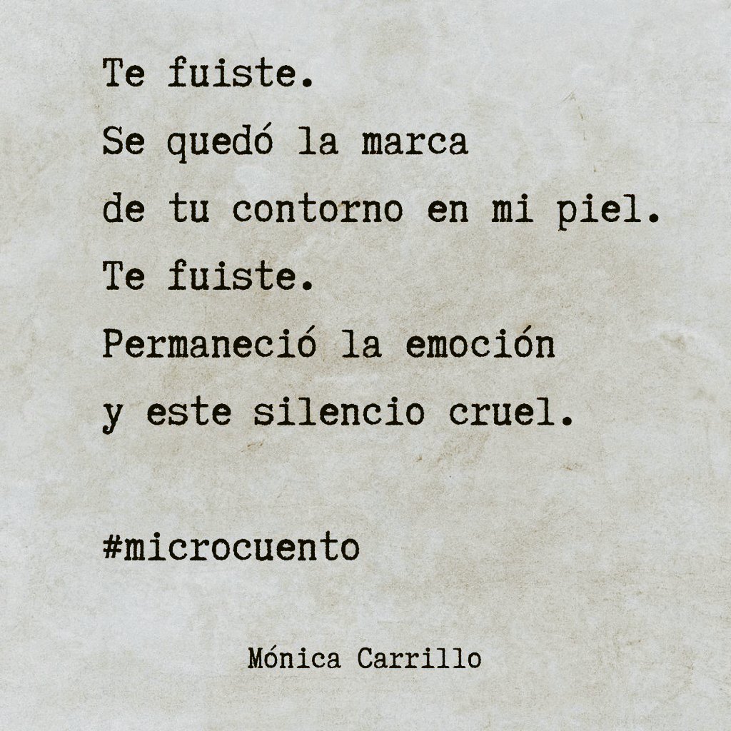 laumendi77's tweet photo. Te fuiste...
#microcuento
@MonicaCarrillo https://t.co/8O0Ipeq0N6