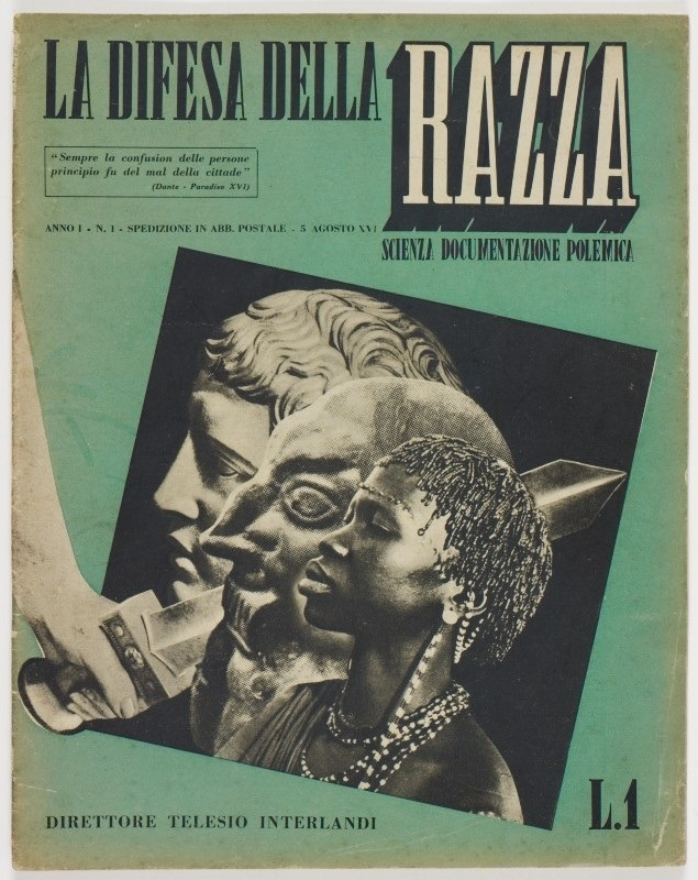 romaebraica's tweet image. Il #5agosto ‘38 in Italia sul 1° numero della rivista La Difesa della razza venne pubblicato il "Manifesto della razza", uno dei maggiori veicoli di diffusione di antisemitismo. Con toni violenti, stereotipi e accuse infamanti, fu il preludio alle leggi razziali.