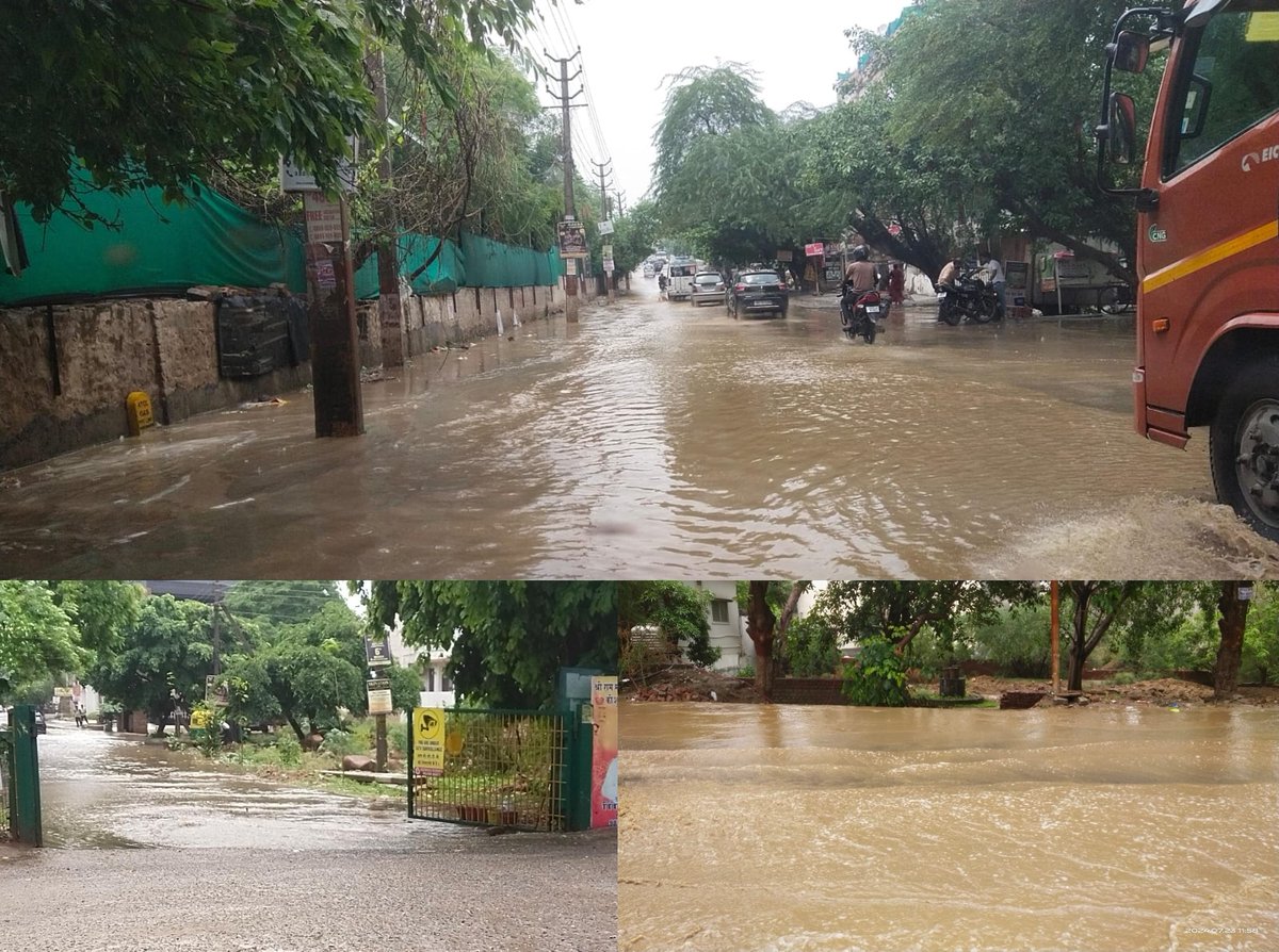 fbdgreenfield's tweet photo. FBD sec 42 और 43 की सौ फूटा डिवाइडिंग रोड पर एक बिल्डर SVC LAHARI द्वारा बड़े पैमाने पर अतिक्रमण कर कब्जा किया हुआ है, पुराना नाला खत्म कर दिया है, सड़क पर सीवर का पानी भर गया है, फुटपाथ भी नही है, हम राहगीरों की जान जोखिम मैं है, @NayabSainiBJP @cmohry @DC_Faridabad @HMOIndia https://t.co/BeZrvOzI3G