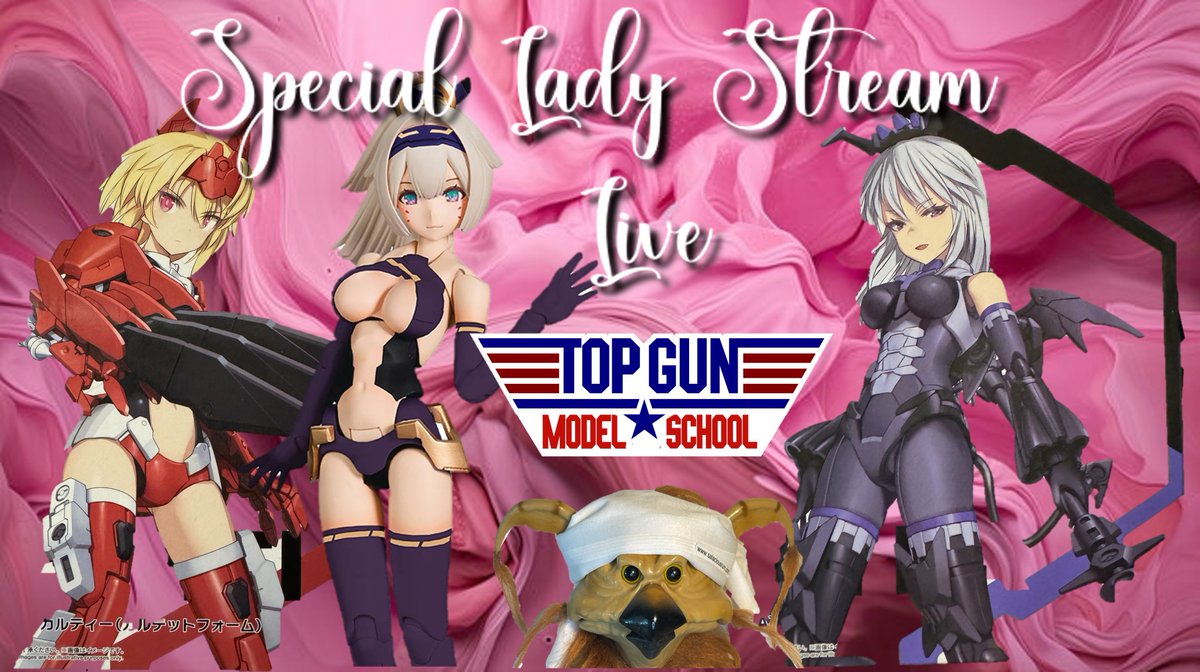 SalaciousRum's tweet photo. SPECIAL LADY STREAM LIVE TODAY at 11am UK, 6am EST - Top Gun Model School https://t.co/QMpAfxQtnC via @YouTube #gundam #model #kotobukiya #live #mla JOIN US https://t.co/Xusql0I1N6