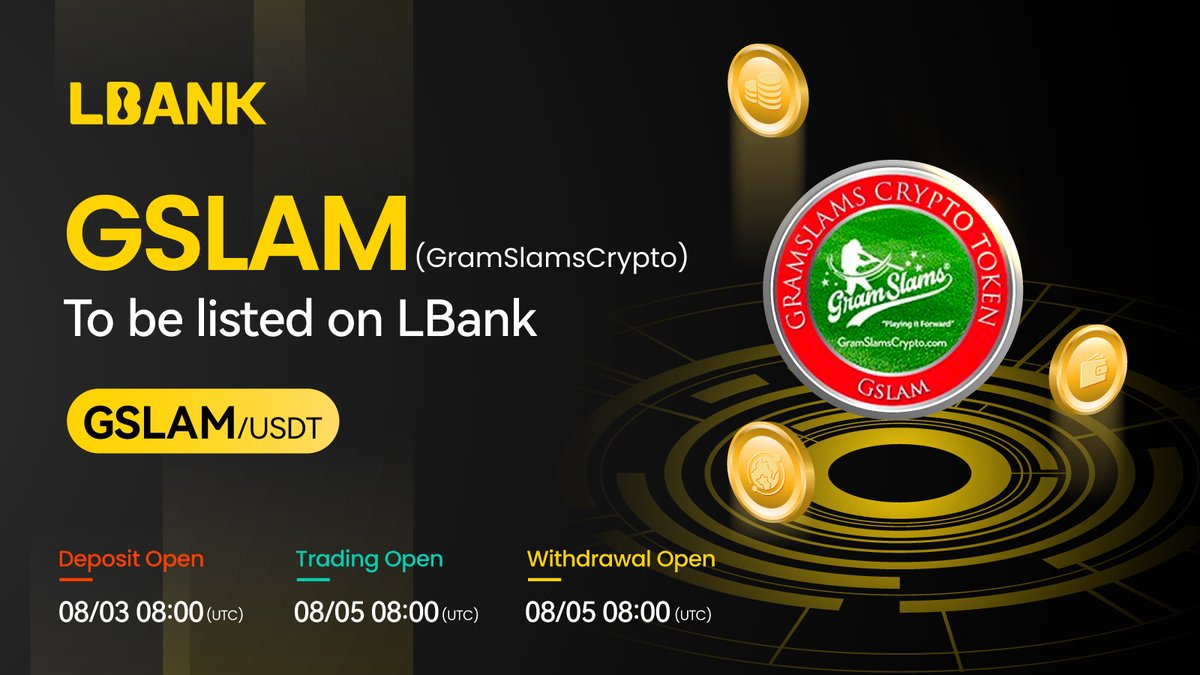LBankUpdates's tweet image. 🔥New #listing

💛 $GSLAM (GramSlamsCrypto) has been listed on LBank! @GramSlamsCrypto

💰Trade here: lbank.com/trade/gslam_us…

👇Details: is.gd/GrqzG4
