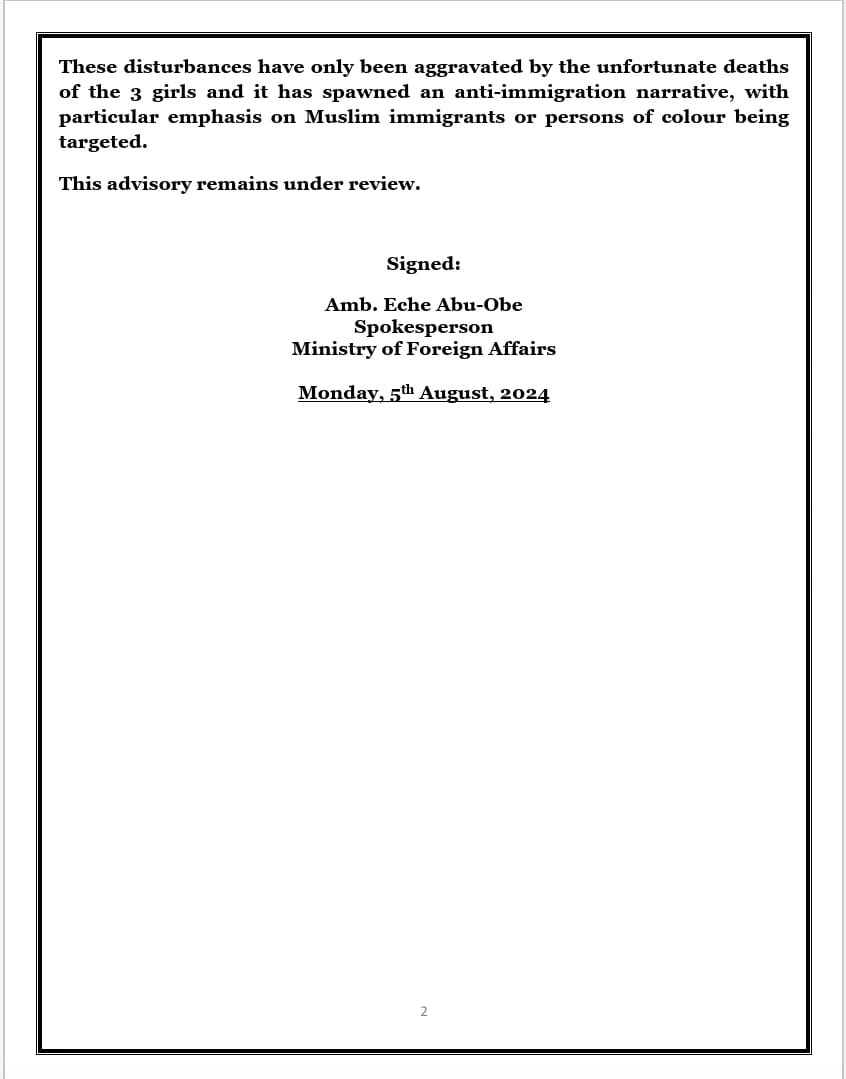 JUST IN: The Nigeria 🇳🇬 Ministry of Foreign Affairs have Issues Travel Alert 🚨 to Nigerian Citizens Planning to travel to the United Kingdom 

Repost to inform someone