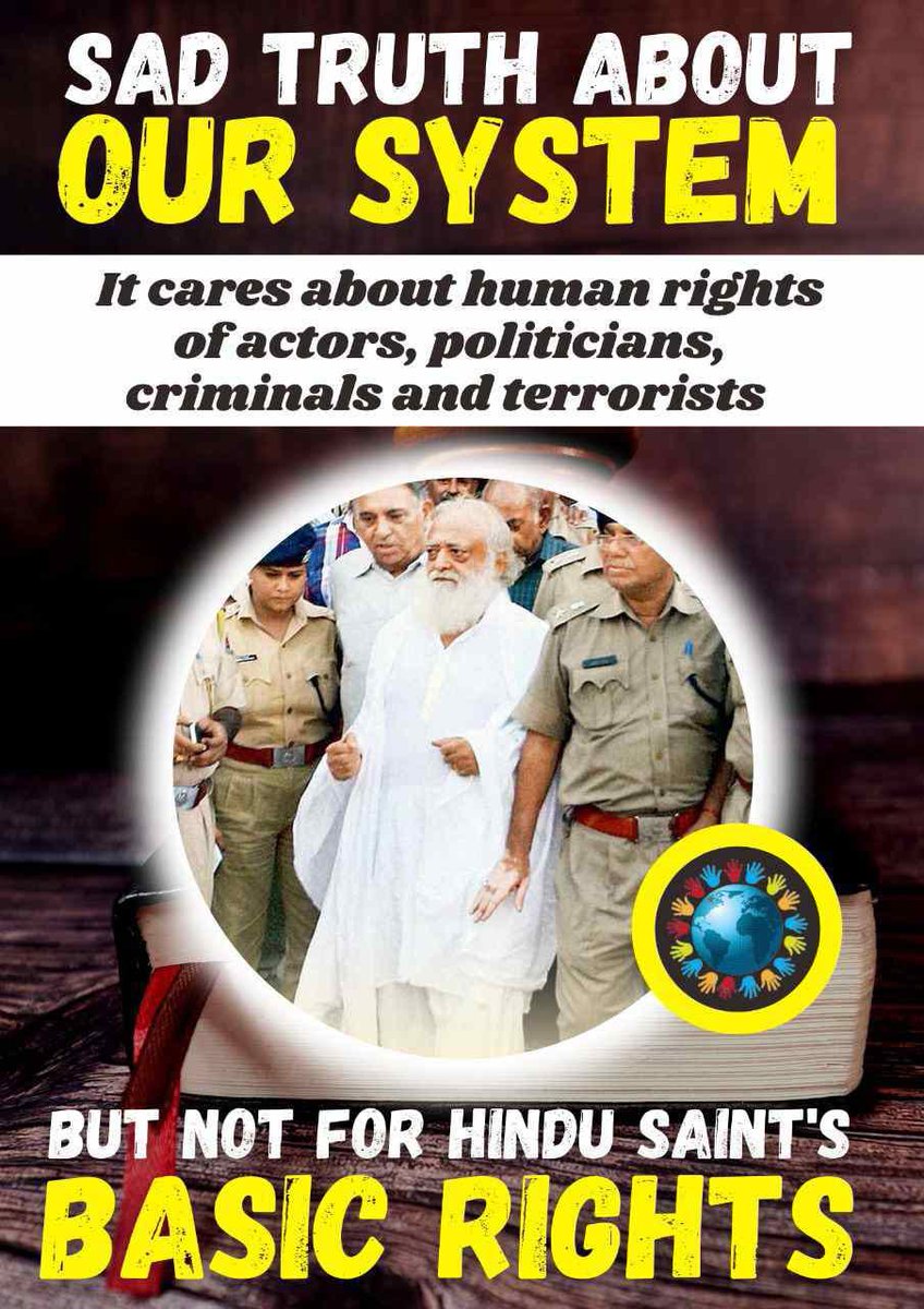 #HumanRightsAbuse कब तक होता रहेगा जबकि प्राप्त सबूतों के आधार पर कानून की किताब खुद कहती है Sant Shri Asharamji Bapu निर्दोष है फिर क्यो बिकाऊ जज ने उम्रकैद की सजा सुनाई❓
Nation Demand
Justice For Bapuji
