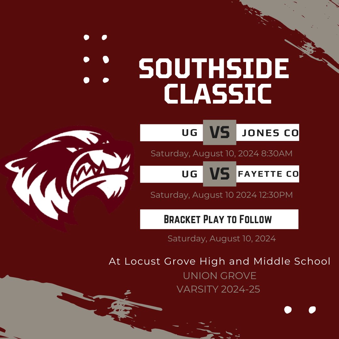Come support our varsity girls this Saturday at Locust Grove!