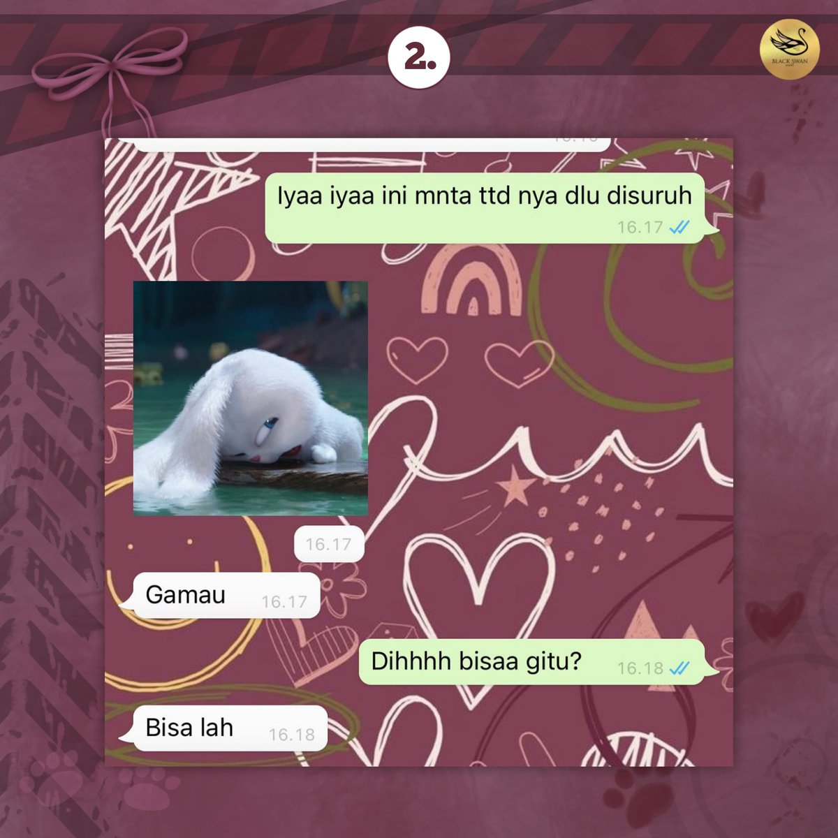 blackswan_books's tweet photo. When kamu punya suami Wapresma!
Cek slide berikutnya!
Jangan lupa nabung dari sekarang biar bisa bawa pulang versi novel ๐๐๐๐ฆ๐๐๐ฅ ๐ฎโผ๏ธ๐คฉ
#agaskarwp #askarazeywp #agaskarvakenzo #arazeyhelthea #wolvipergang #nazieranff #blackswanbooks @nazieranff1717 https://t.co/3yLrG8E46l