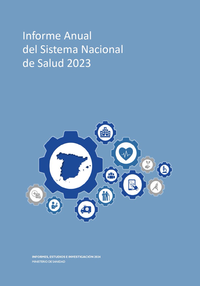 Hoy se publica el "Informe anual 2023 del Sistema Nacional de Salud".

Algunas cosas que destacar...

🔗sanidad.gob.es/estadEstudios/…