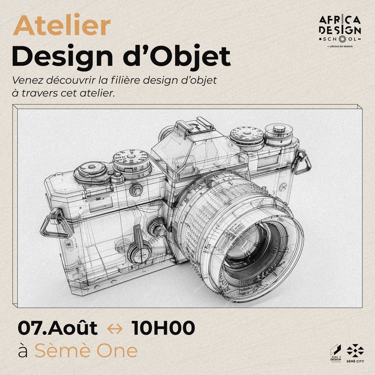 AfricaDesignSch's tweet image. Venez découvrir et expérimenter les réalisations de la filière design d'objet à #africadesignschool

Rejoignez-nous pour toucher du doigt ce qui se fait dans la filière design d'objet!

Inscrivez-vous dès maintenant ici : bit.ly/3WQoPSD 

#atelierdesign #innovation