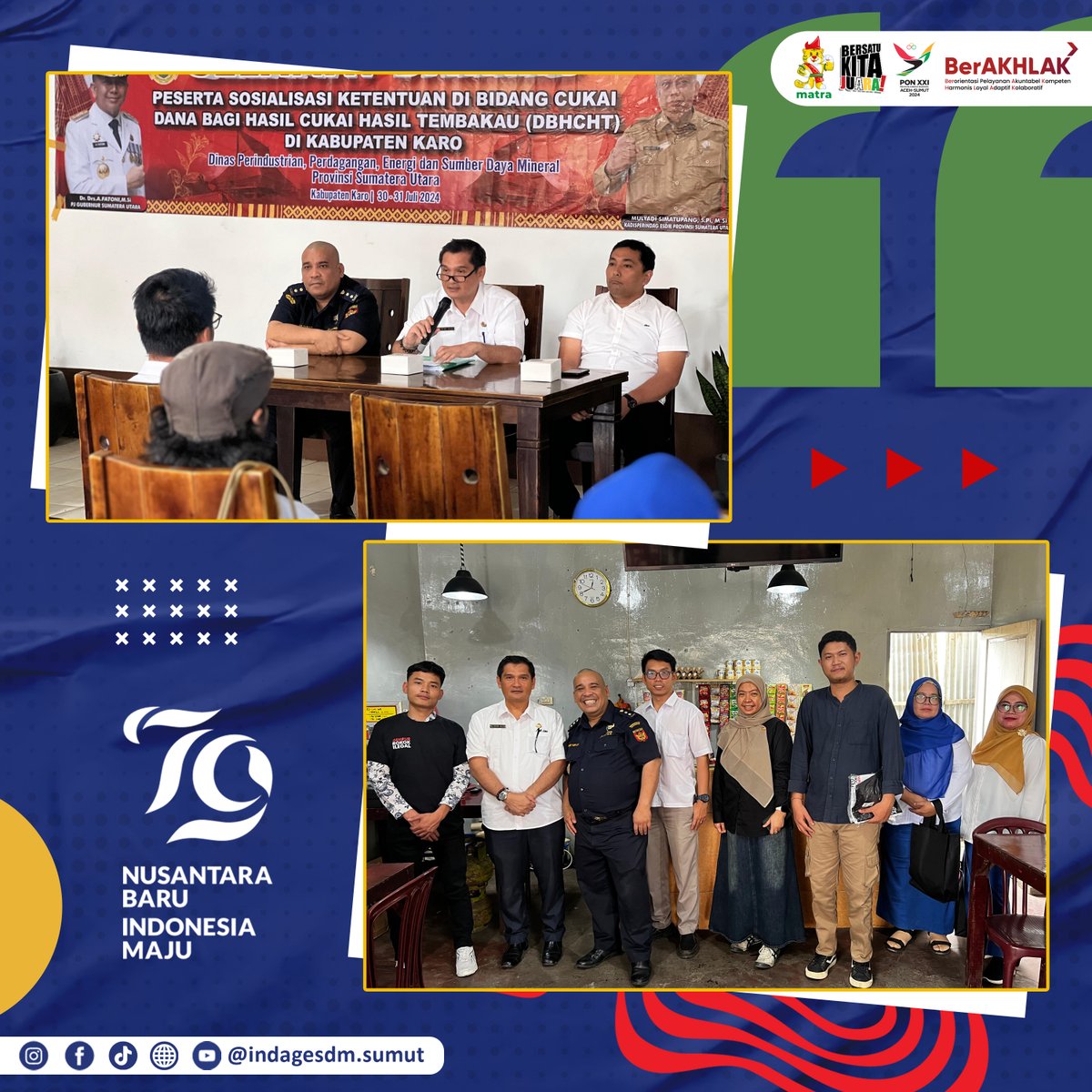 DisperindagSU's tweet photo. Sosialisasi Ketentuan Cukai dan Dana Bagi Hasil Cukai Hasil Tembakau 2024 Dihadiri Masyarakat dan Penjual Rokok di Kabupaten Karo.

#pemprovsumut #indagesdmsumut #dbhcht #sumut
#BeadanCukai #Rokokilegal https://t.co/NN9M692x0u