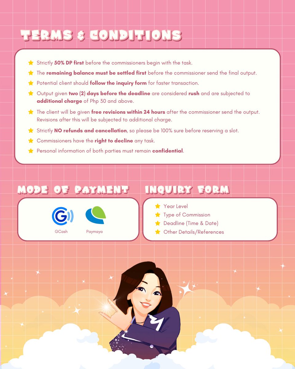shine_acdcmms's tweet photo. Are you struggling with your schoolworks? Don't worry, Shine Acad Commissions is now open to help you! 

✨ Guaranteed to give you quality outputs 💯
✨ Student-friendly and negotiable rates 💲
✨ Can give you a sample of our works 📑
✨ Don't hesitate to DM us for inquiries! 📩 https://t.co/eijWExo9IK