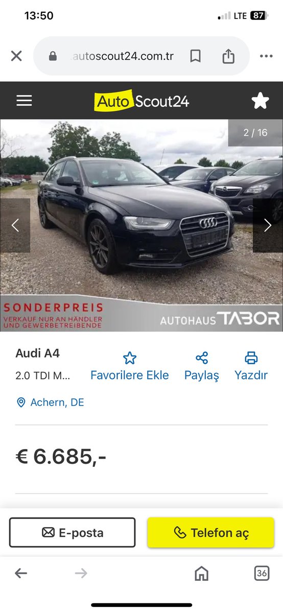 Avrupadan araba isteyen varsa alabilirim 😜