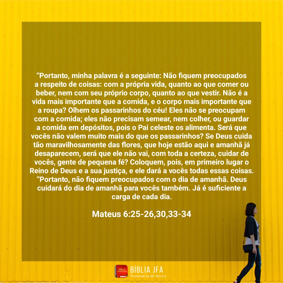 Jeanbsilva's tweet photo. O SENHOR é nosso provedor, Nele podemos suprir todas as nossas necessidades, sejam físicas, mentais, espirituais ou financeiras. Confie e acredite! #rpsp #Mat6 https://t.co/KHas15f2vi