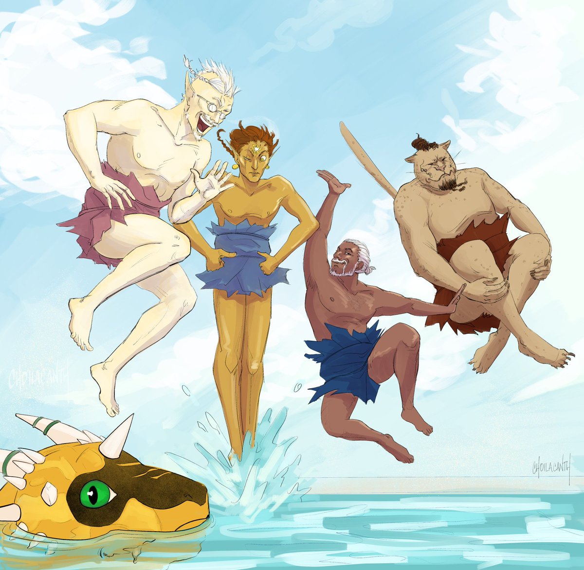 カニおじ。もう海パンゴーグルおじとして定着しつつある⛱️#Artfight2024
① <a href="/mukuuji/">mukuuji🖐🏿むくうじ</a>
② <a href="/choilacanth/">Choi</a>