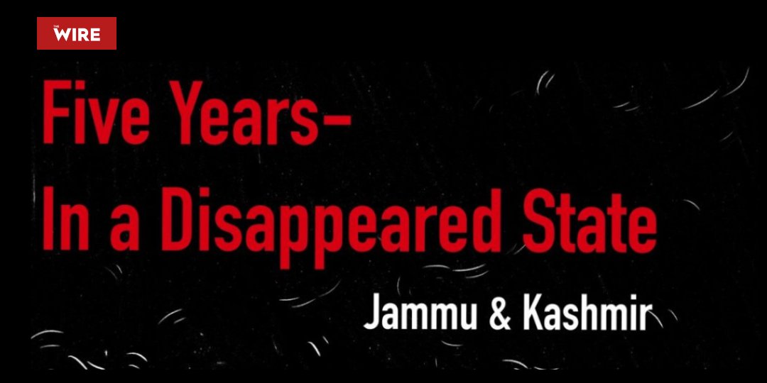 thewire_in's tweet photo. Abrogation of #Article 370 and #Article 35A:

The past five years have seen sweeping changes, glaring rights abuses and big developments in the region. This series looks at where #JammuKashmir was and where it is now.

Thread: https://t.co/2Zk55deGWn