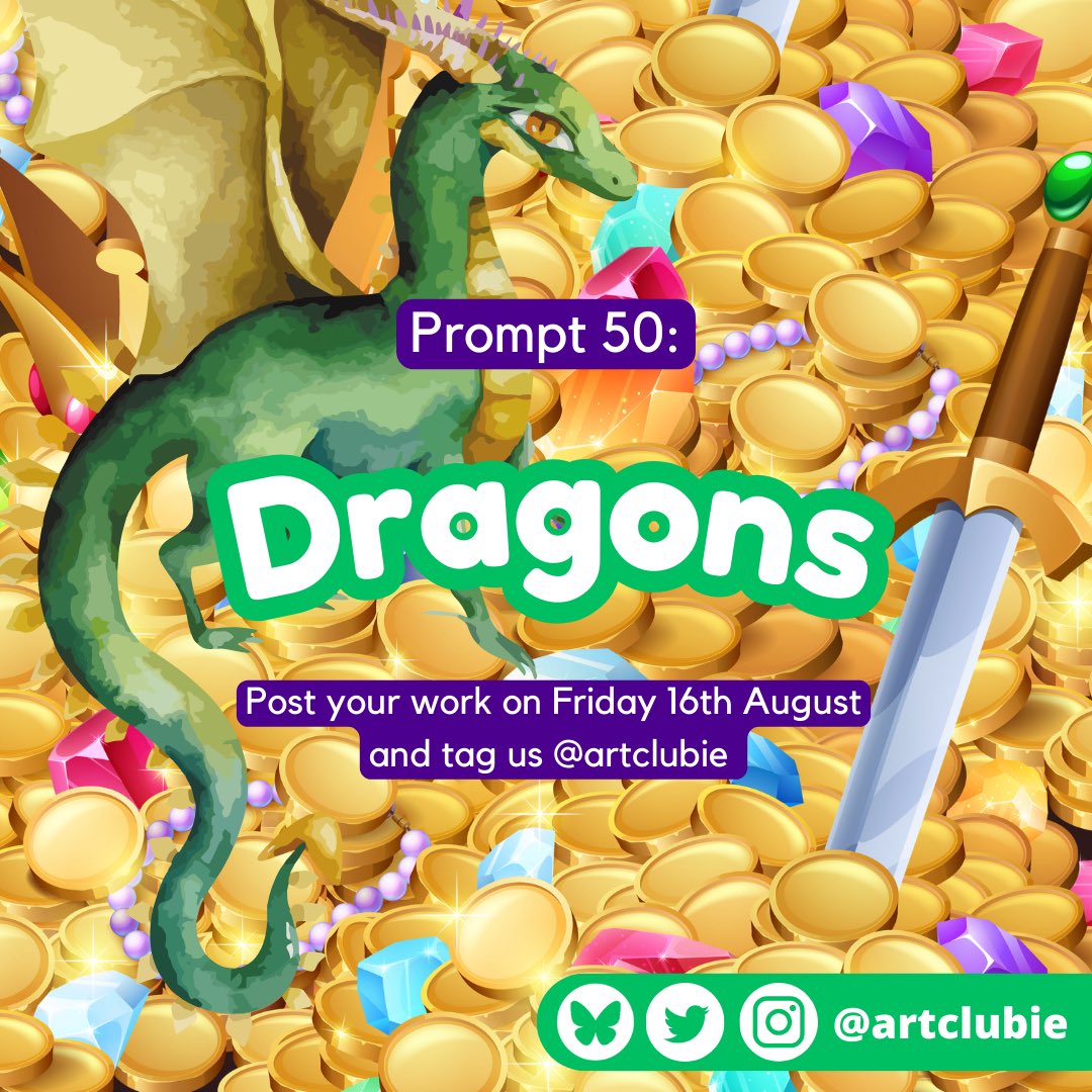 It’s prompt day and we are at our 50th prompt! To celebrate our next prompt is 🐉 Dragon 🐉 draw up the most fearsome of beasts for Friday, August 16th and tag us so we can find and share your work!