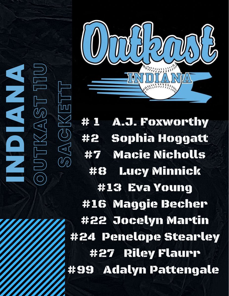 IndianaOutkast's tweet photo. Congratulations to these young athletes! Introducing Indiana Outkast Sackett 11U! https://t.co/CQexD2XOWp
