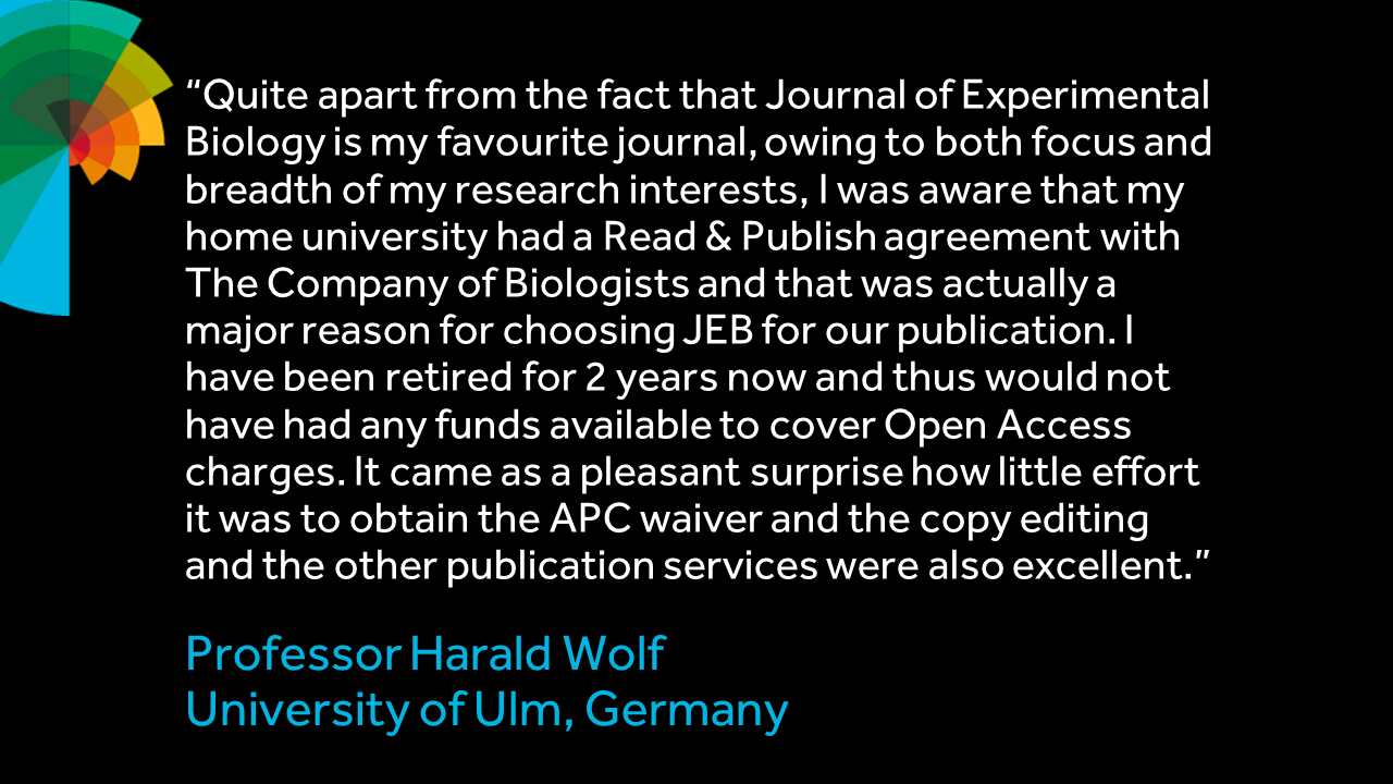 The Company of Biologists on X: &ldquo;Thank you to Harald Wolf for 