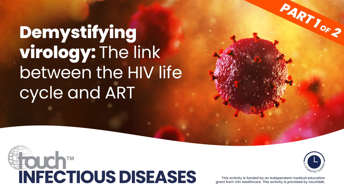 Watch three experts describe the HIV life cycle, the rationale for ART, and how to manage ART resistance.

Stay updated on the latest in HIV care! touchinfectiousdiseases.com/education/demy…

#MedEd
#HIV
#SexuallyTransmittedInfections
#Viral infections
#AntiretroviralTherapy 
#ART 
#HIVManagement