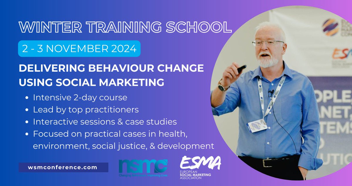 🌟 Kickstart Your Learning in Ljubljana! 🌟 
Join the first Social Marketing Winter School and master the art of behaviour change. Learn from experts, network with peers, and enjoy beautiful Ljubljana. 📚 #SocialMarketing #BehaviourChange #ESMC24 bit.ly/ESMCWINTER