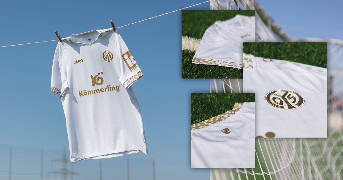 Klassisch für die goldene Stadt: Das Ausweichtrikot des <a href="/1FSVMainz05/">1. FSV Mainz 05</a> ⚪️ 
jako.com/Mainz24Third