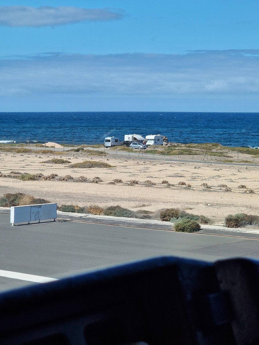 For all avgeeks + RV lovers. This seems like a great place to park your camper 😀 #Fuerteventura