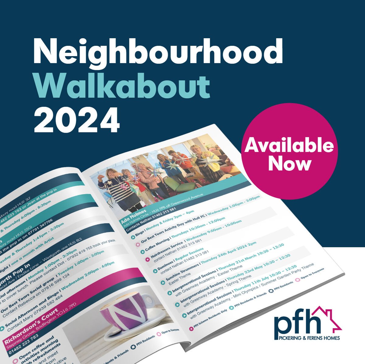Walkabouts in your area! 

Join us in your area where we check for any problems and help to keep the communities safe, tidy and great places to live. 

Tues 13 Aug 10am Studley Court, meet in the Courtyard 

Tues 17 Aug 10am Rosey Row, meet at the entrance