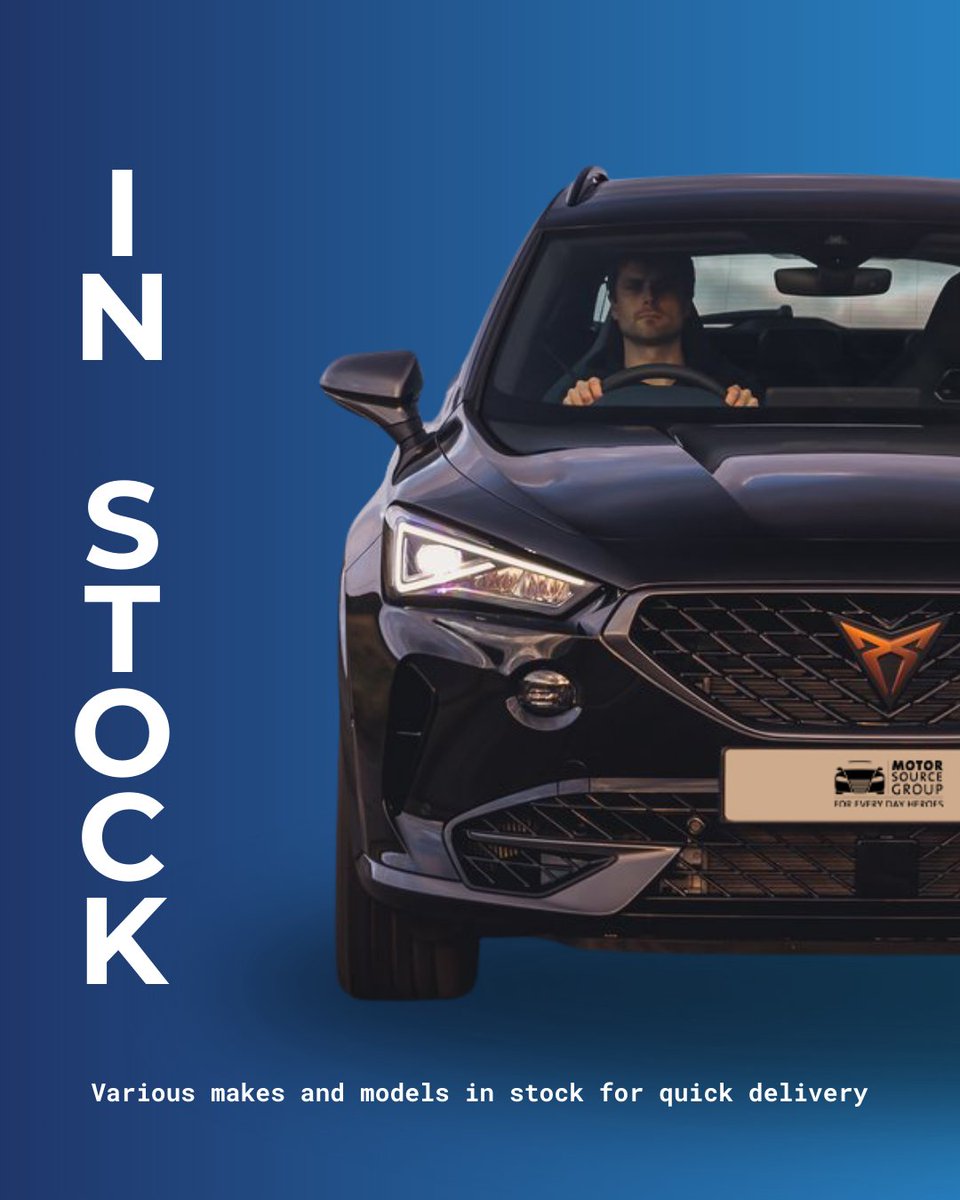 Need a car quickly? See our stock page on our website or speak to our team about cars we have in stock or with short order times.

motorsourcegroup.com