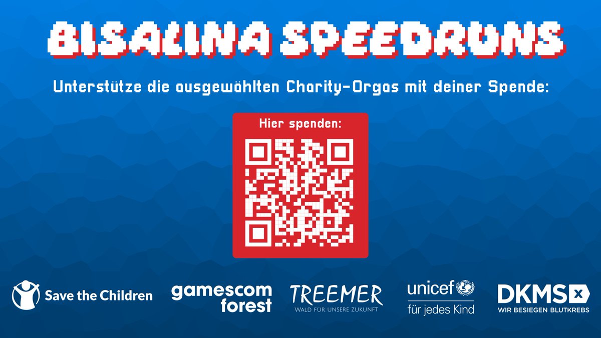 bisalina5's tweet photo. Bisalina Speedruns kommt auf die gamescom!
...Und wird das größte Speedrunning-Event jemals!

6 Stunden Programm, 80 Live Kanäle, 500 Beteiligte, ein gigantisches Influencer-Line-up, 4 Charities..

23.08.2024 um 12 Uhr
Halle 11.3 I social stage

Mehr Infos folgen... Stay tuned https://t.co/Yw2T7McFwd