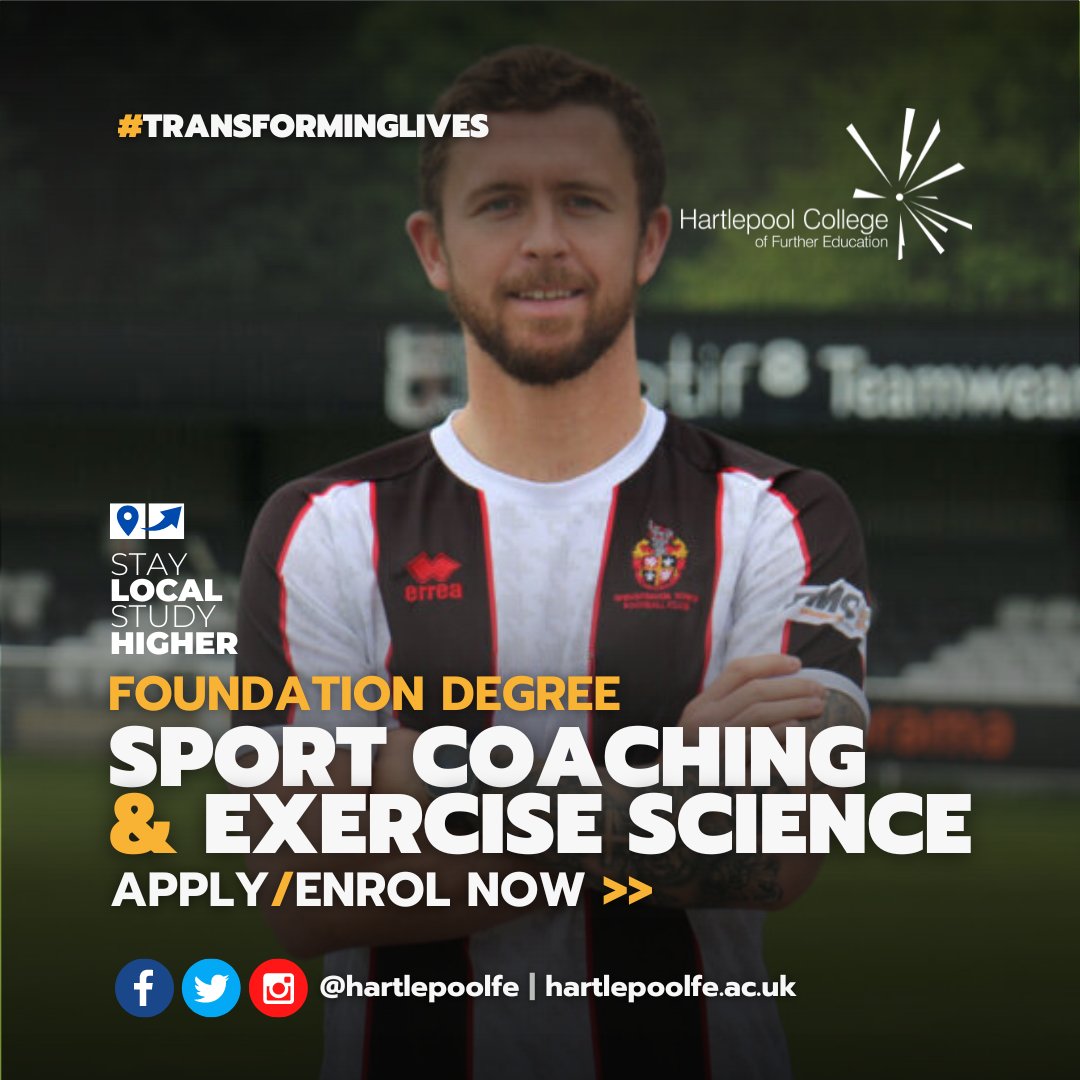 hartlepoolfe's tweet photo. Kickstart Your Career in Sports!

"It reignited my passion for sport and equipped me with the knowledge and skills to succeed," says Dan Rowe, alumnus and ex-professional footballer. 

More info &amp; apply today >> https://t.co/AMtyfBVwsp

#TransformingLives #FoundationDegree https://t.co/az3pqyJxYP