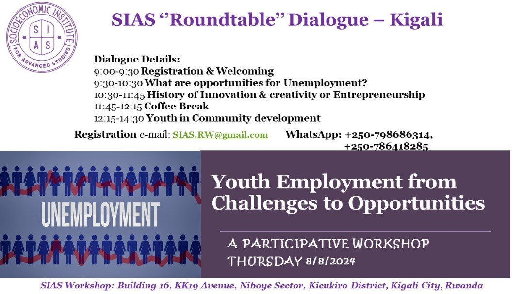 SIAS Institute wishes to invite all people who wish to participate in it's upcoming roundtable discussion  this Thursday  to those who will be joining us kindly register via the email written in the above flyer.