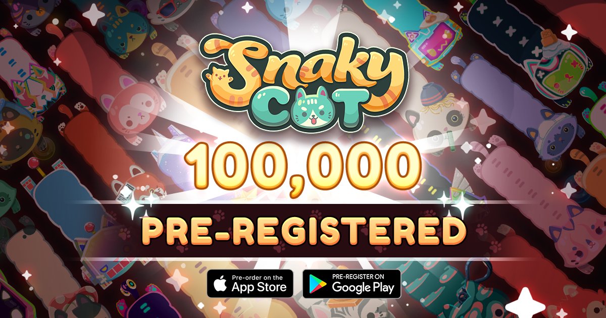 SnakyCatMobile's tweet image. 🥳100,000 PRE-REGISTRATIONS REACHED🥳

Snaky Cats are filling up the arena and getting ready to rumble. 

Purr-register now to get a head start with exclusive rewards! 🎁 appxplore.com/snakycat

#SnakyCat #gamenews