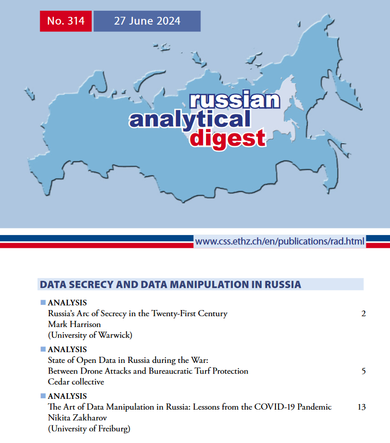 This issues of the RAD deals with a relevant topic: #data secrecy, data #manipulation and #OpenData in #Russia.