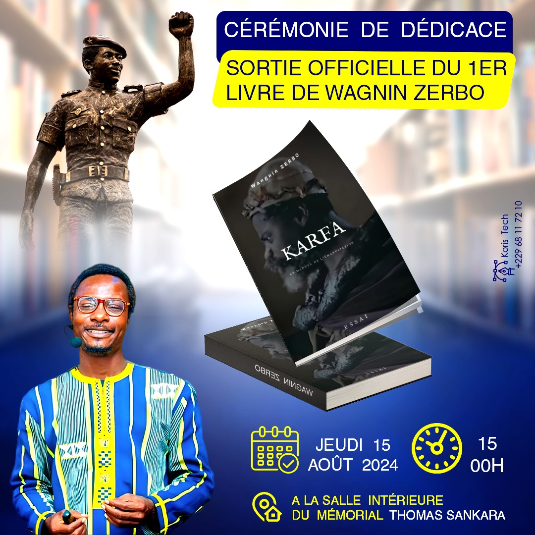 wangninzerbo's tweet image. N'oubliez pas que la dédicace de mon livre c'est pour ce 15 août 2024 au Mémorial Thomas Sankara a 15h