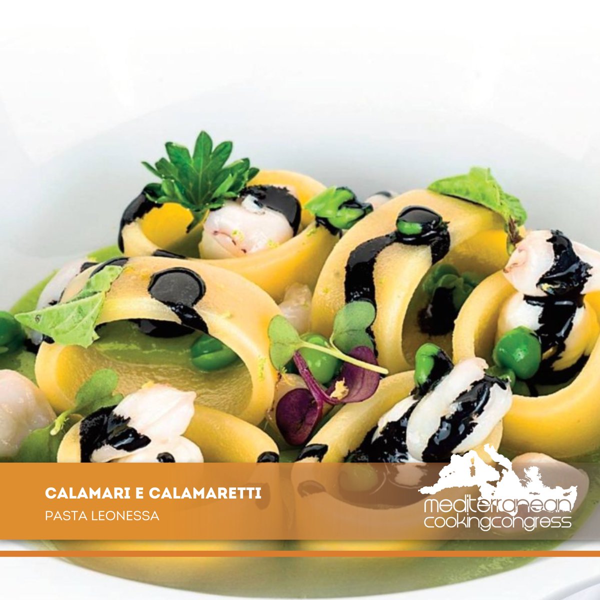 MedCookingCongr's tweet photo. Calamari e Calamaretti dello chef Angelo Carannante per Pasta Leonessa
 
#MedCookingCongress #Med #GustoMediterraneo #ricetta  #leonessa #calamarata #calamaretti https://t.co/sj7MG5KaEz