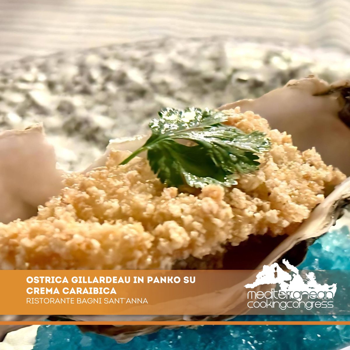 MedCookingCongr's tweet photo. Ostrica gillardeau in Panko su crema caraibica del Ristorante Bagni Sant'Anna! 
#MedCookingCongress #med #Oltreiconfini #GustoMediterraneo #ricetta #ristorantebagnisantanna #santanna #restaurant #bagni #sorrento #marinagrande https://t.co/56UVu5WC3b