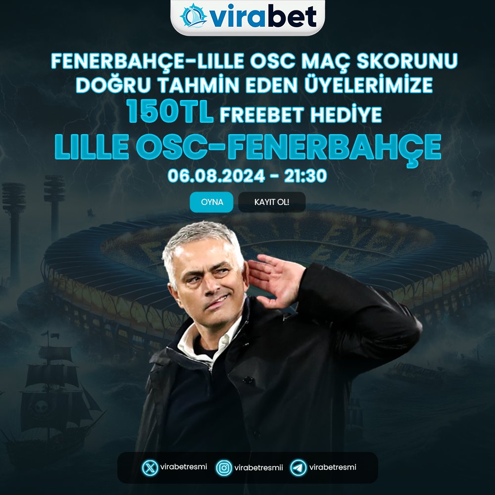 📣 VİRABET'TEN SKOR TAHMİN ETKİNLİĞİ HEYECANI 📣

  FENERBAHÇE ⚽️ LİLLE OSC

⏰ 21:30 / 06.08.2024 SALI

🔽 MAÇ SKORUNU DOĞRU TAHMİN EDEN  ÜYELERİMİZE 150 TL FREEBET HEDİYE ❗️

‼️X'DE YORUMLARA TAHMİNİNİ YAZ ETKİNLİĞİ KAÇIRMA👇

🔗Güncel Giriş: t2m.io/ViraBet