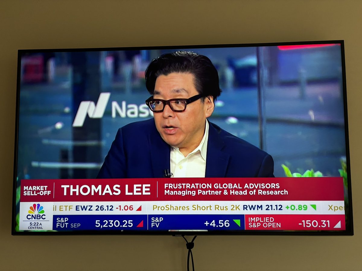 JoeVolpicelli's tweet photo. @CNBC @peacock check your chyron operator during @SquawkCNBC because it’s @fundstrat FundStrat Global Advisors not Frustration Global Advisors #oops https://t.co/HNwuMBZM8j