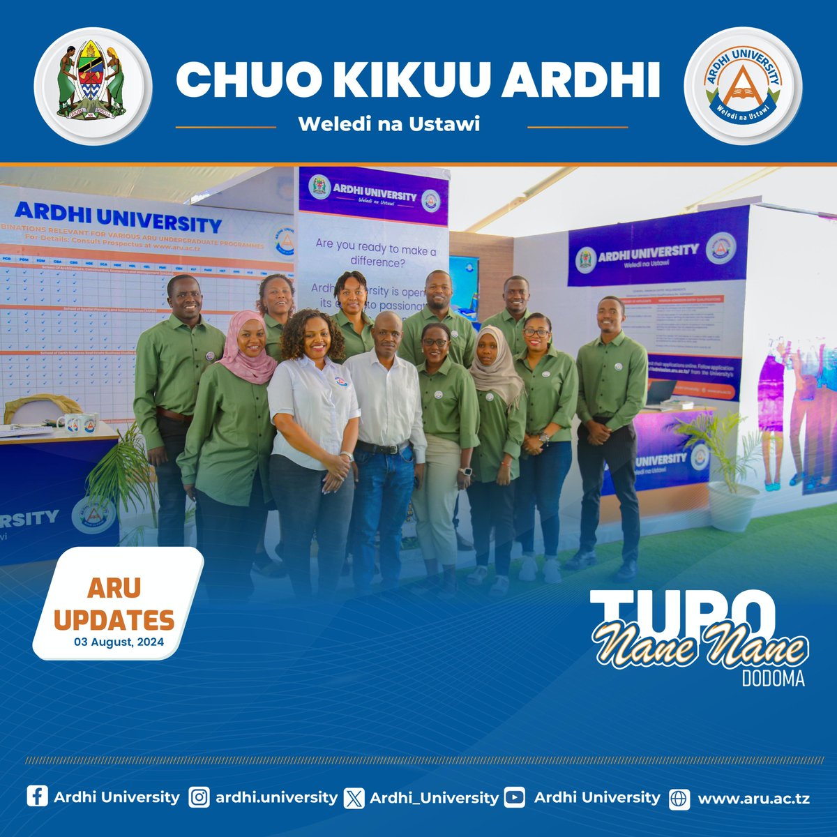 ARU Team at 88 grounds, Dodoma