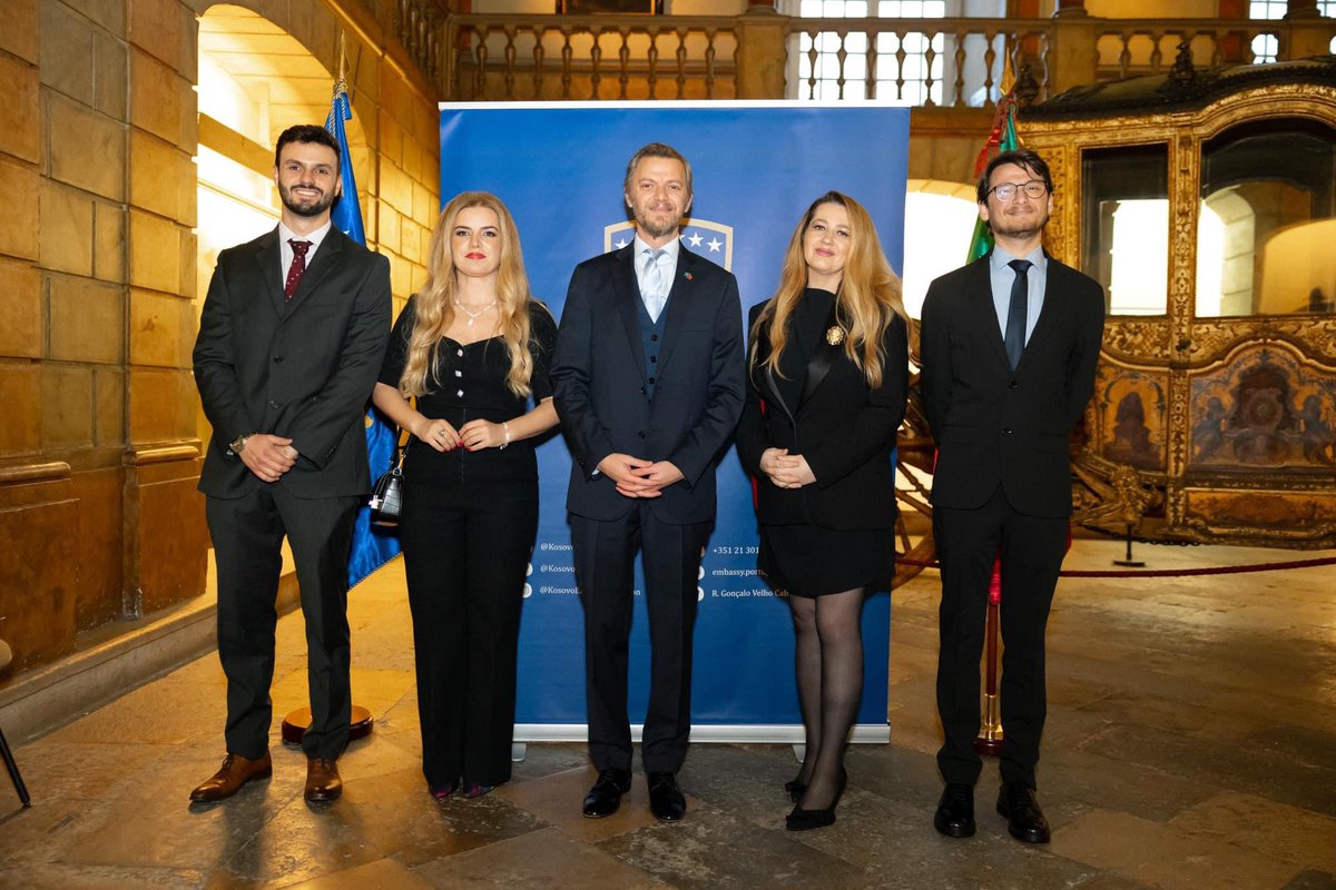 From the last Independence Day celebration of 🇽🇰 in Lisbon with Gulsen, Dren, and Krist. Working with such dedicated professionals has been a rewarding experience. Their unwavering commitment and professionalism greatly impacted our embassy's success. Wishing them ongoing success