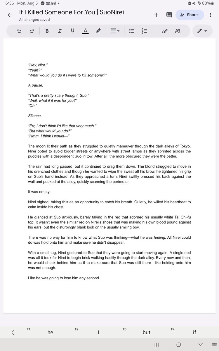 ohlimleian's tweet photo. tama wanted a fic so now i have to write smth
#WINDBREAKER
#fanficWIP
#すおにれ
#Suonirei
#สุโอนิเร https://t.co/eHoJlOjlj2