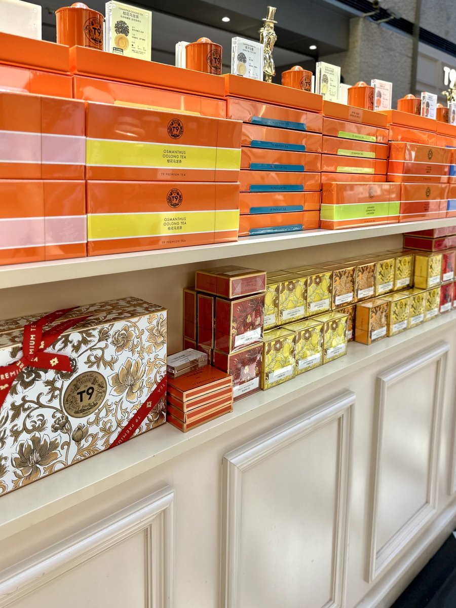 念願のT9🍊🎁🧡茶葉がどれも香り高くて美味しいし(特にピーチウーロン