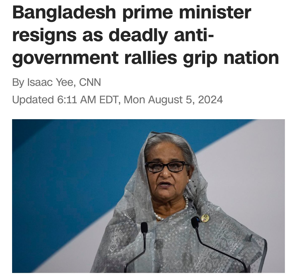 omarsuleiman's tweet image. A tyrant is finally ousted Al hamdulilah. May Allah have mercy on all of those who have died, and grant #Bangladesh better in the days to come during these moments of uncertainty.