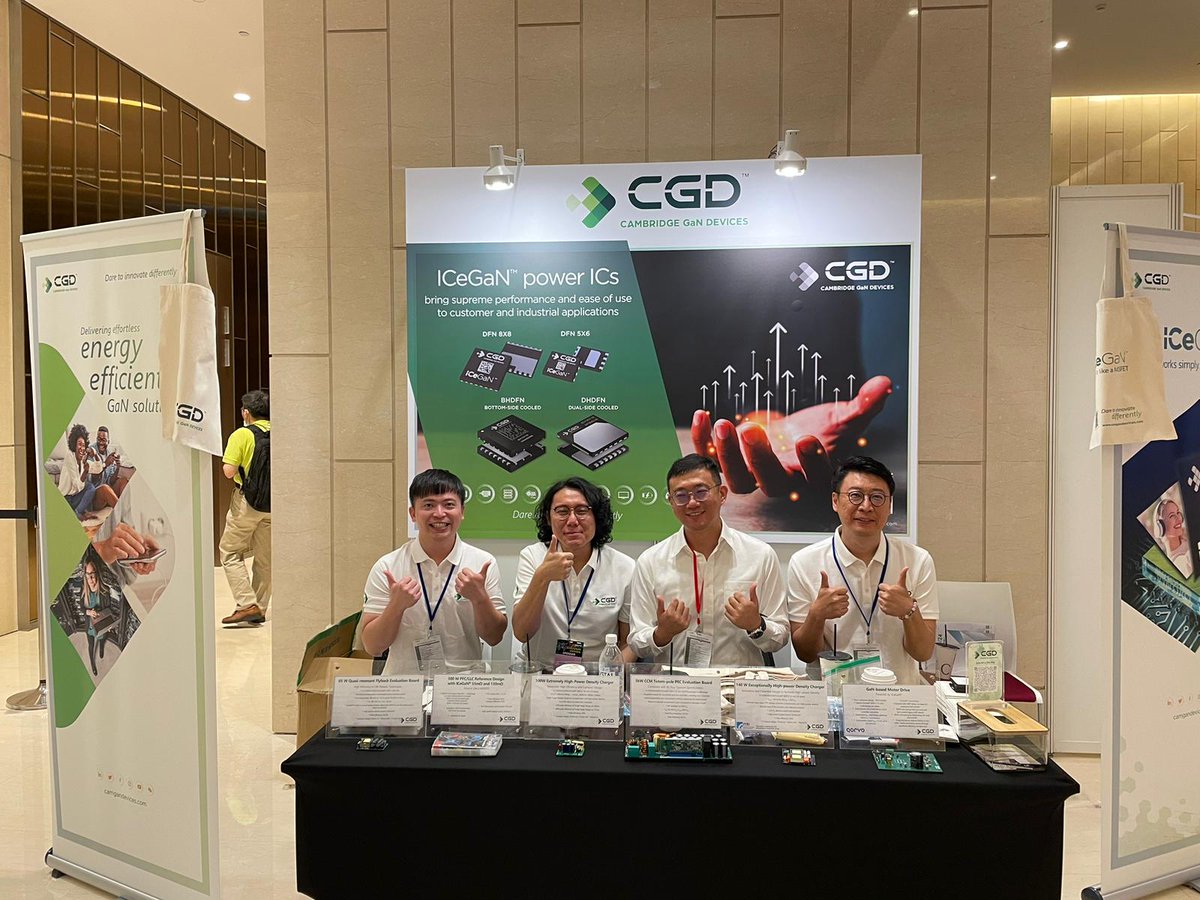 camgandevices's tweet photo. Great to be at EE Times #TechTaipei event! Check our website for easy-to-use ICeGaN® power ICs for super high power density #USBPD, #gaming, #motordrive and #datacentre.  👉 https://t.co/Wq4Of4VIkY https://t.co/VrssRONxKO
