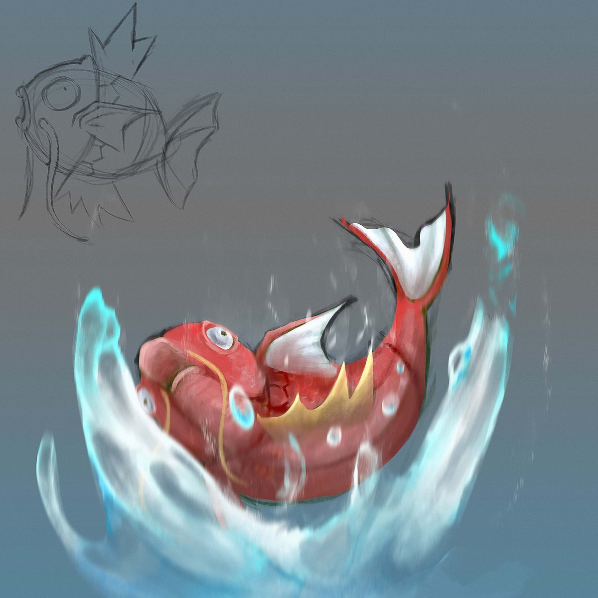 Subag_idraws's tweet photo. Karpa mágika 
#magikarp #pokemon #pokemonart https://t.co/WHkLUQCrDS