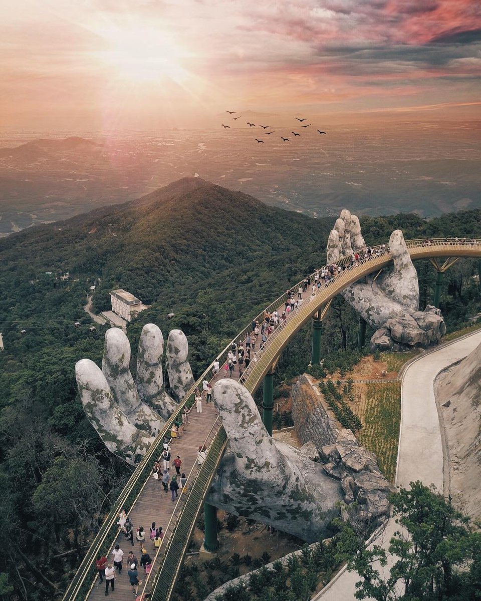 Golden bridge vietnam, one of the most beautiful bridges in the world.